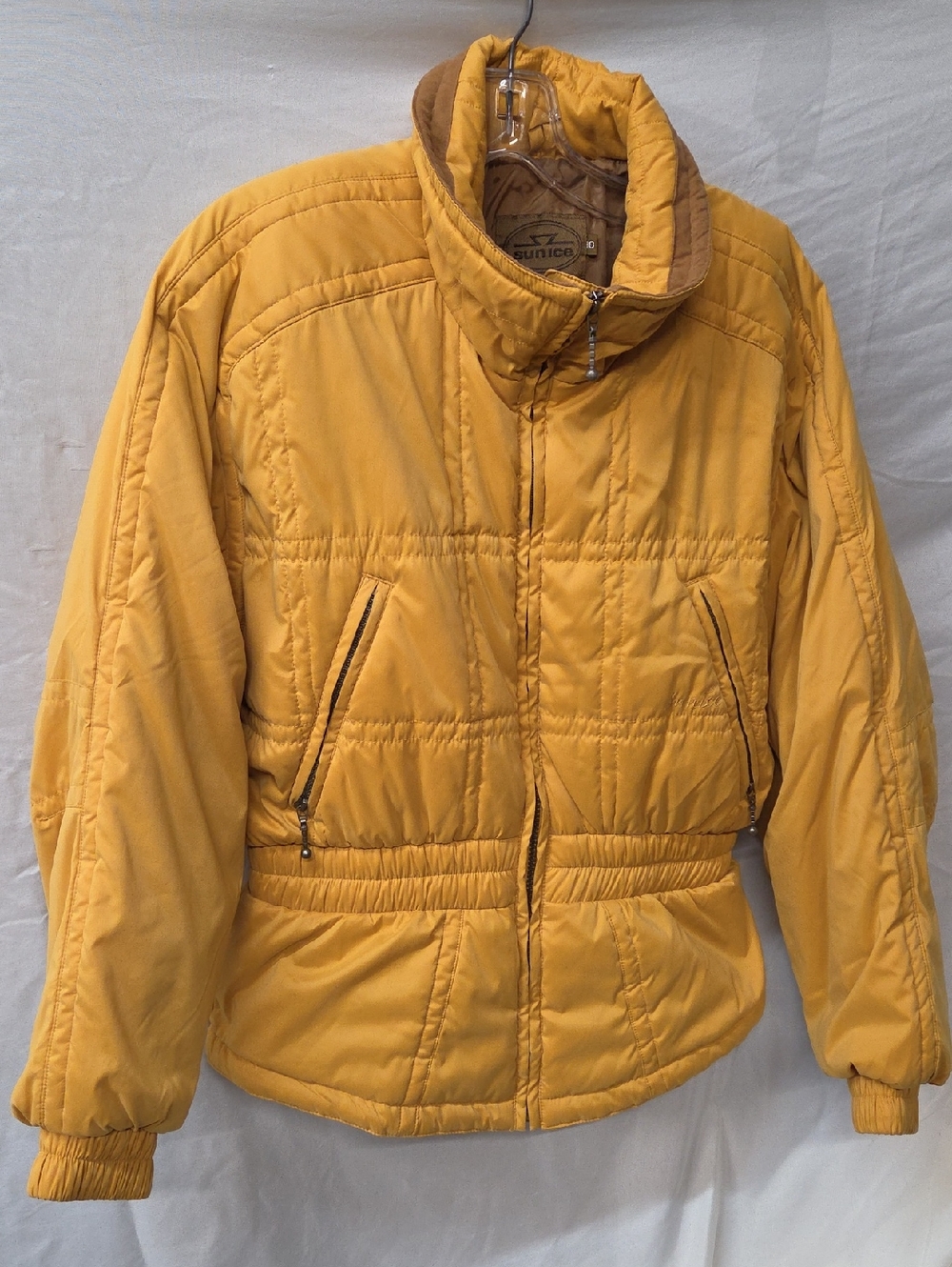 Women's Sunice Yellow Puffer Jacket 10